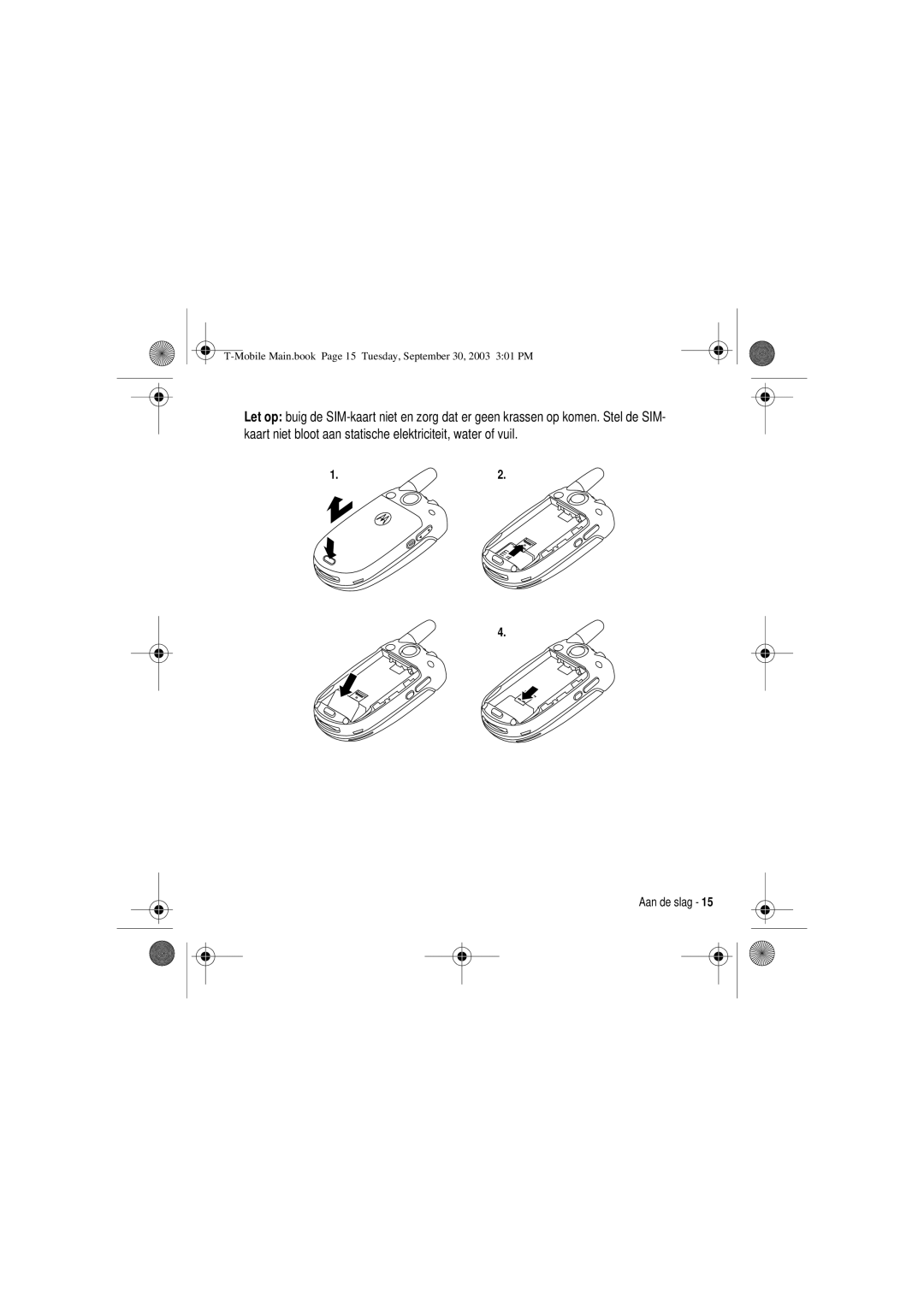 Motorola V300 manual Mobile Main.book Page 15 Tuesday, September 30, 2003 301 PM 