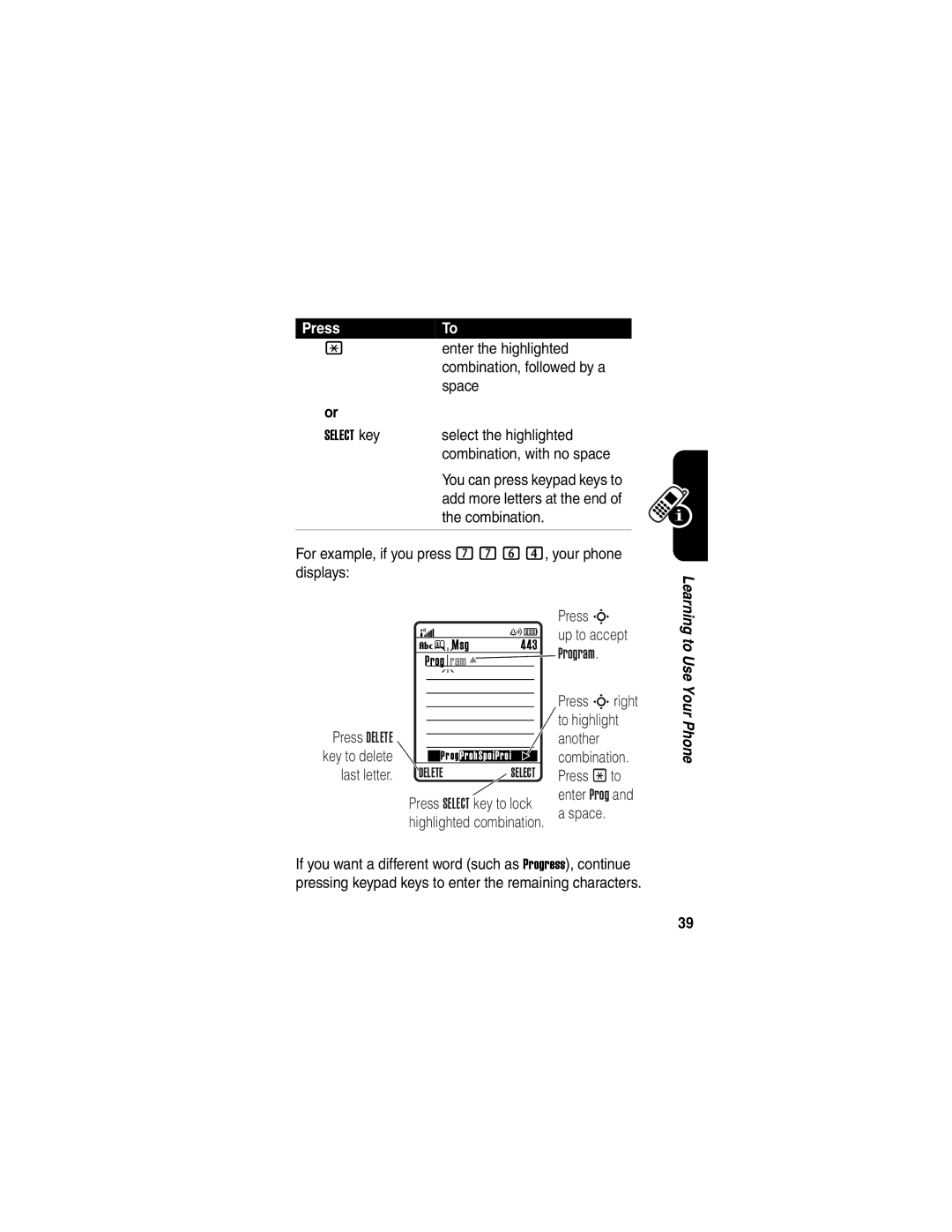 Motorola V330 manual PressTo 