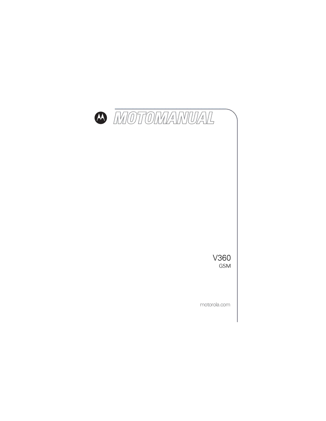 Motorola V360 manual 