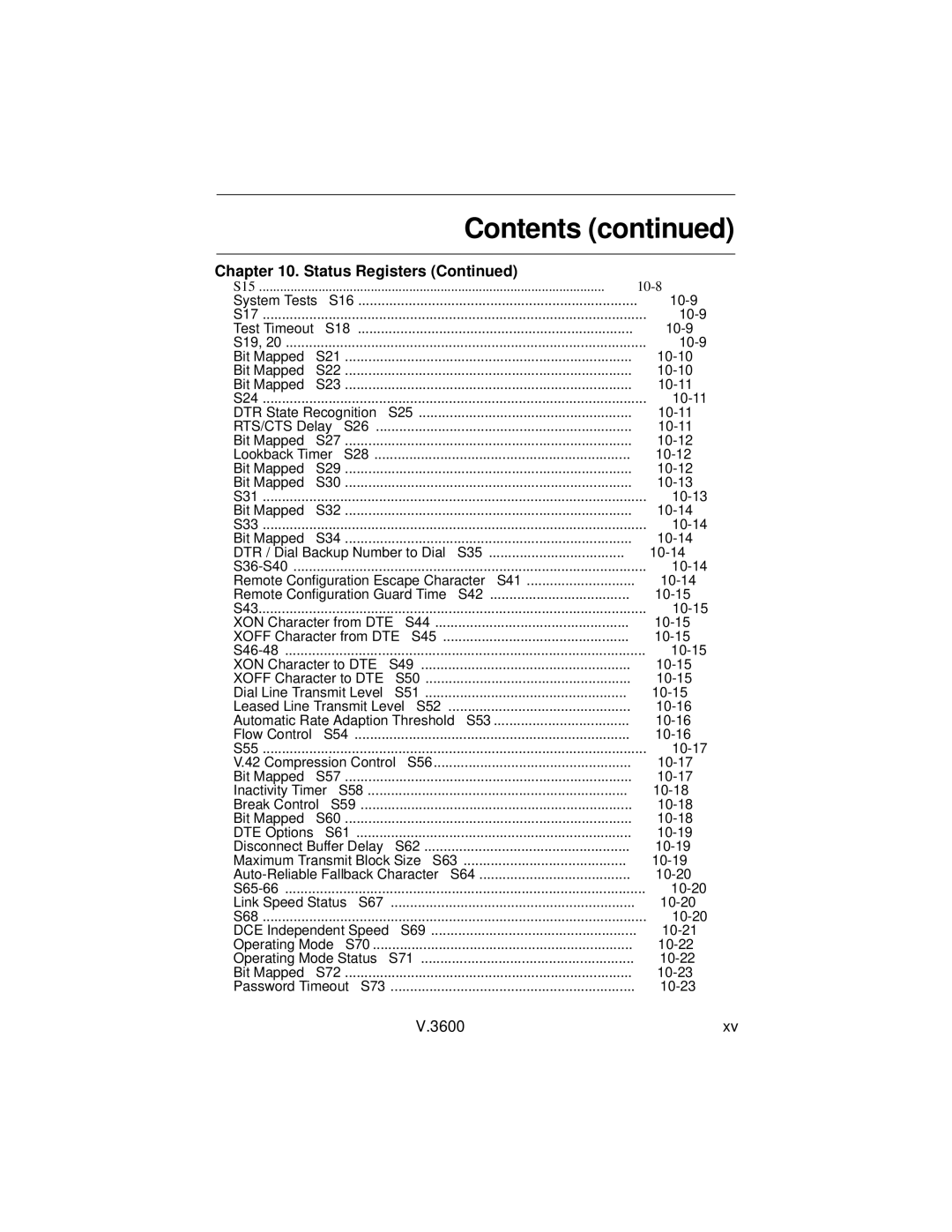 Motorola V.3600 manual Contents 