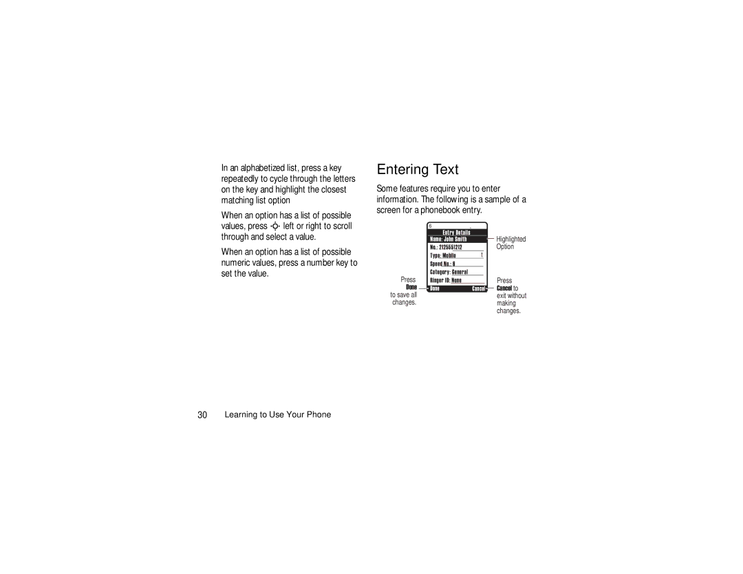 Motorola V3c manual Entering Text 