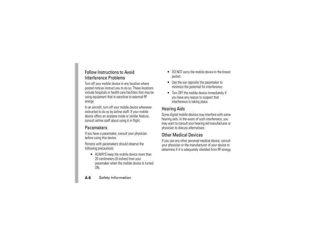 Motorola V3c manual Consult airline staff about using it in flight, Before using this device, Following precautions, Pocket 