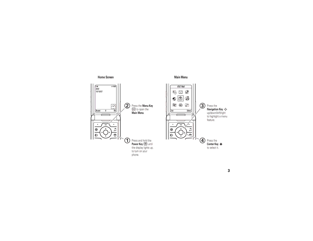 Motorola V3i manual Home Screen 