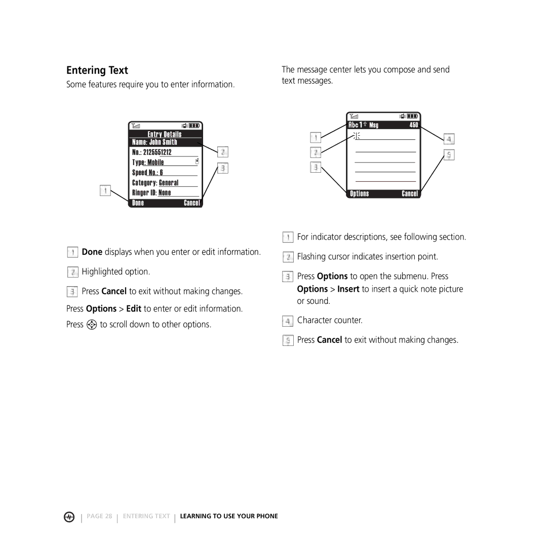 Motorola V3M manual Entering Text 