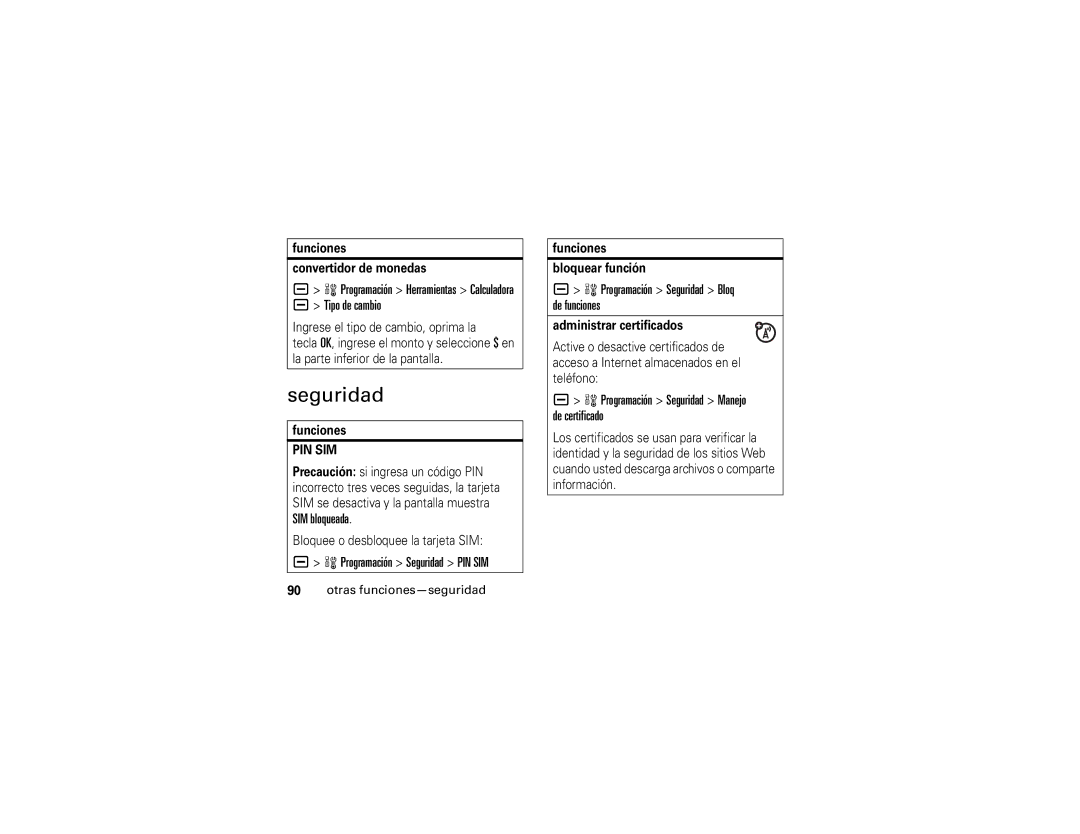 Motorola V3r manual Seguridad 