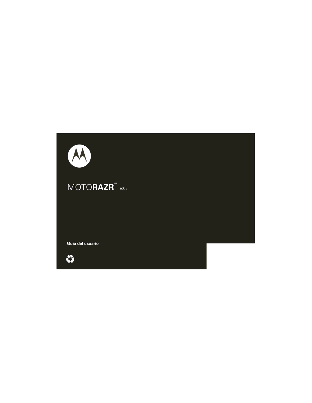 Motorola V3S manual Motorazrtm V3s 