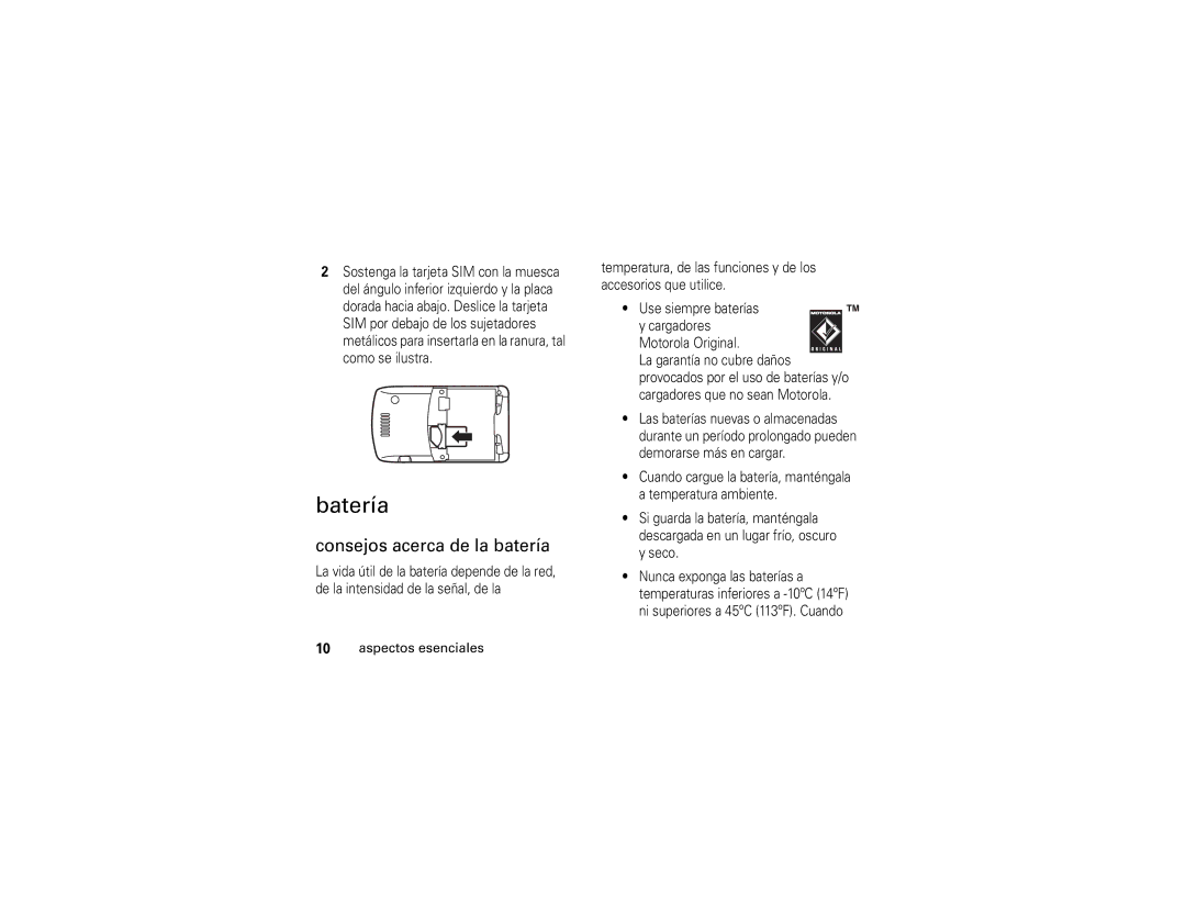 Motorola V3t manual Batería, Consejos acerca de la batería 