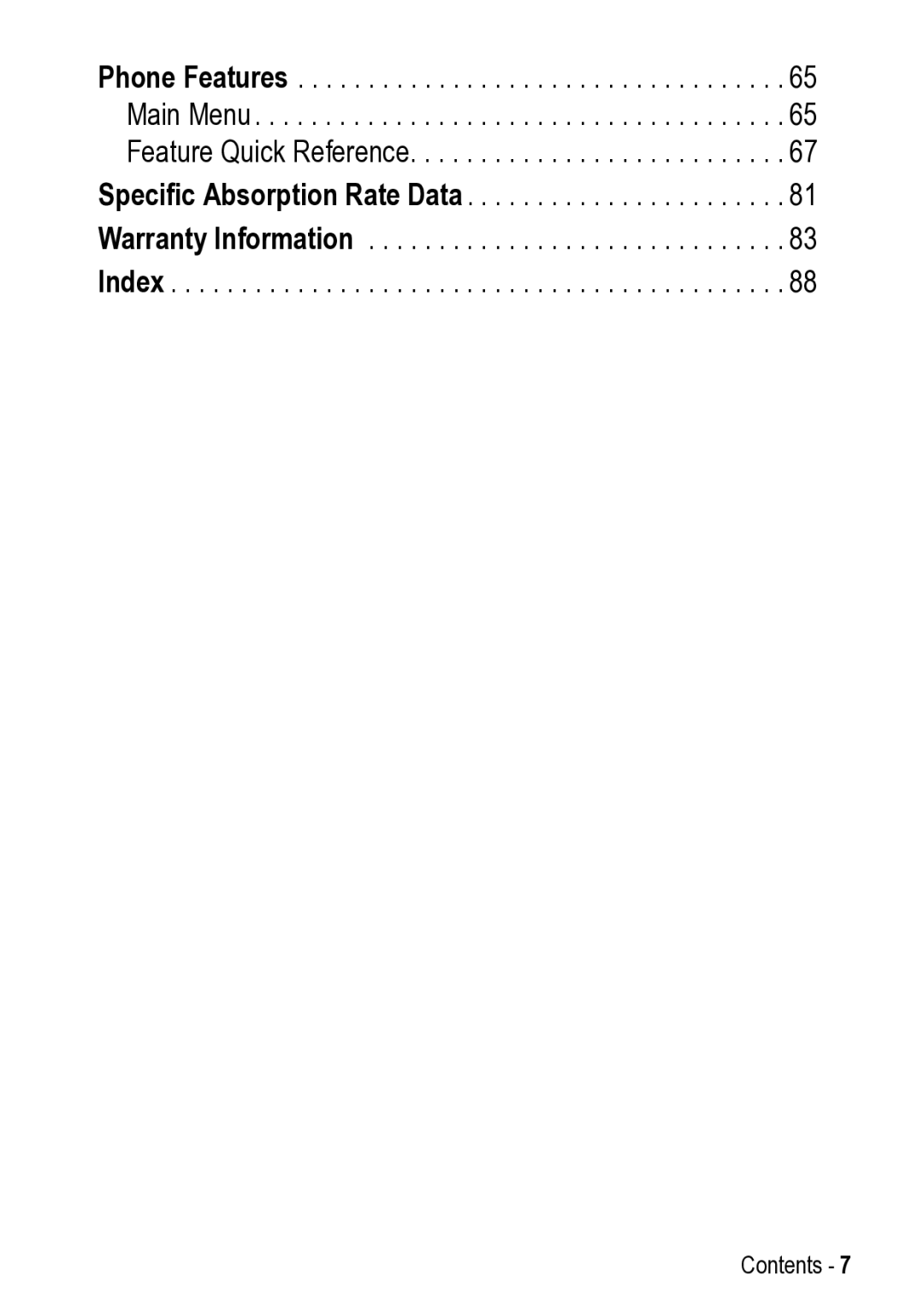 Motorola V525 manual Contents 