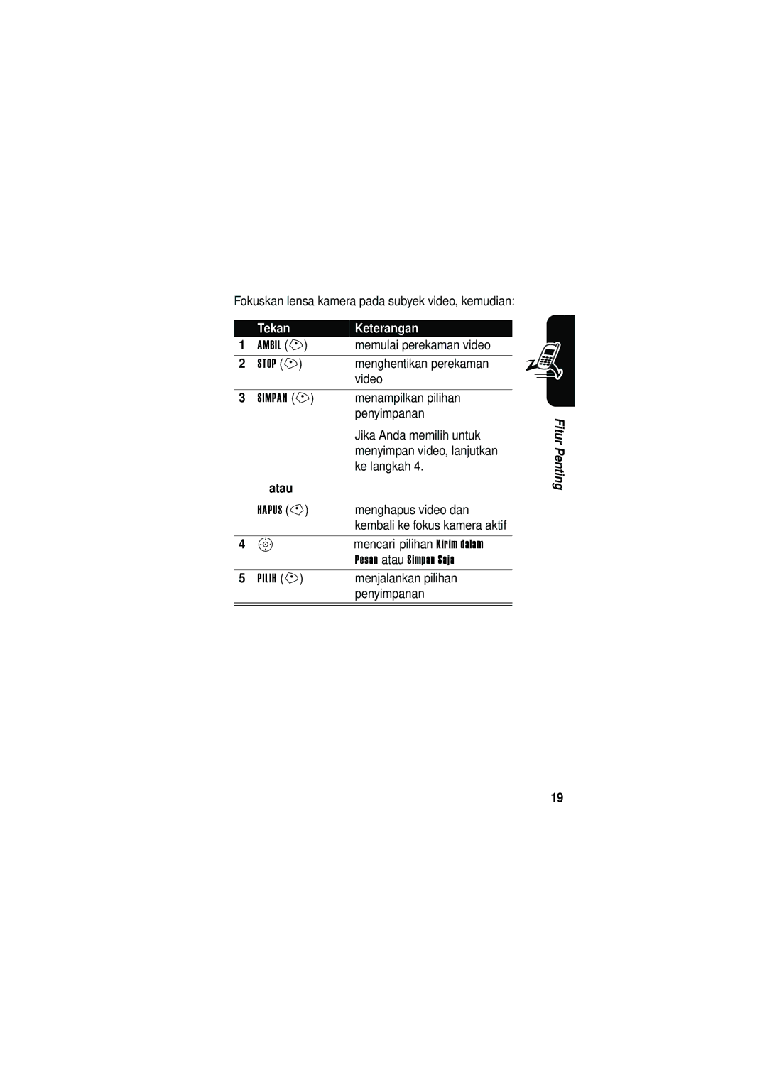 Motorola V535 manual Atau 