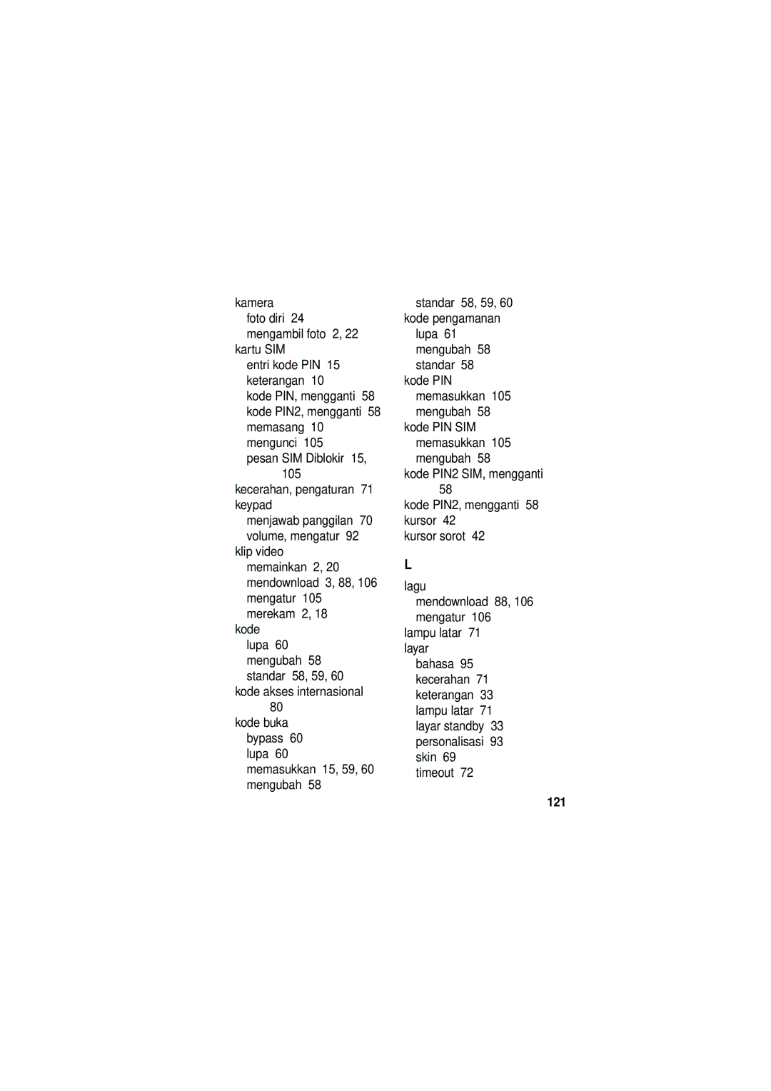 Motorola V535 manual 121 