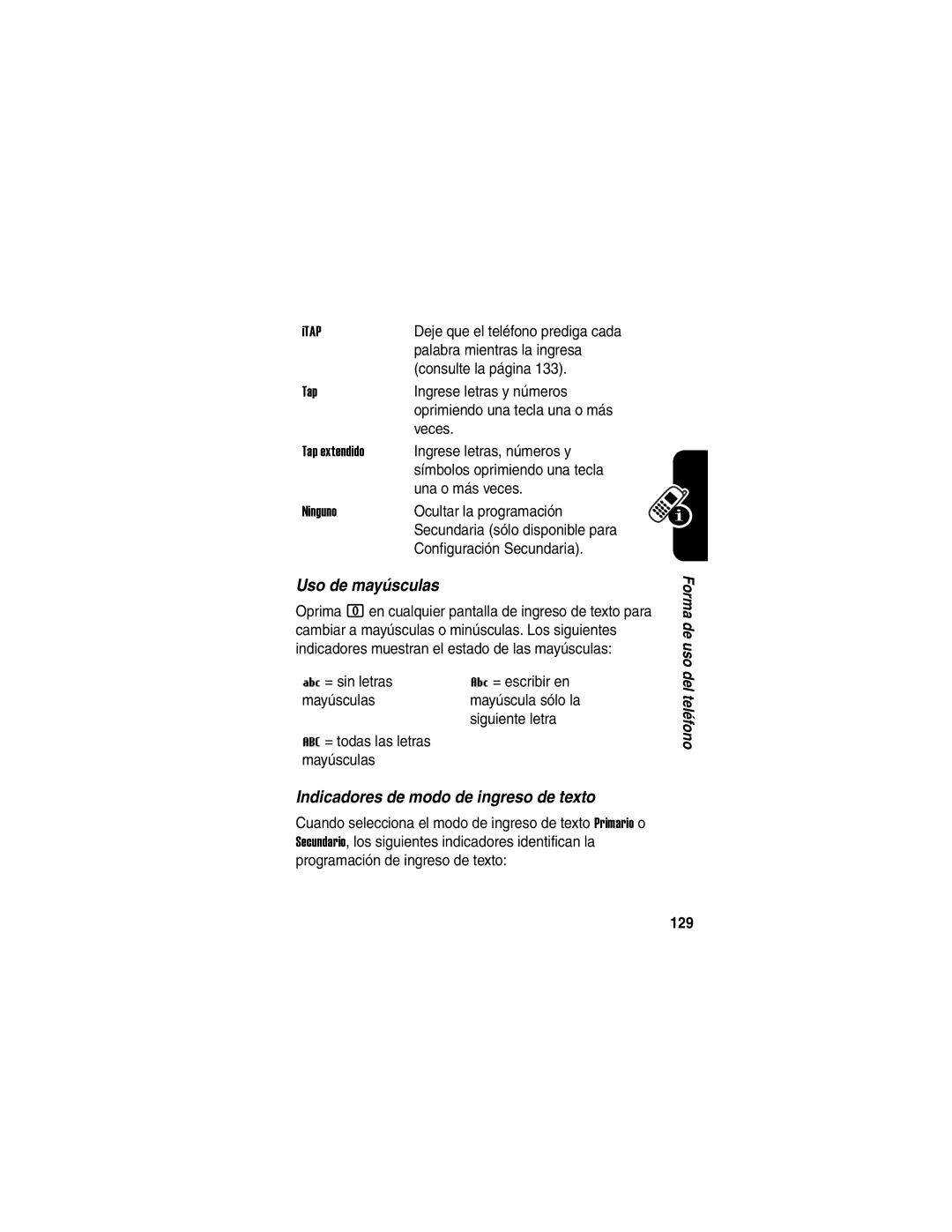 Motorola V540 manual 129 