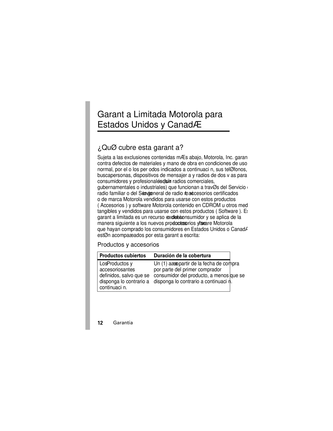 Motorola V540 manual Garantía Limitada Motorola para Estados Unidos y Canadá, ¿Qué cubre esta garantía? 