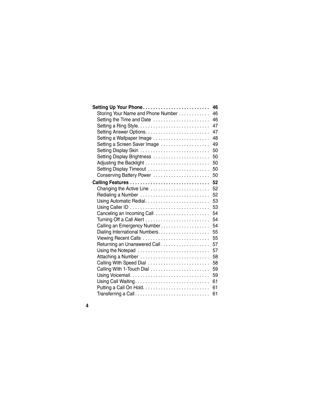 Motorola V551SLVATT manual Putting a Call On Hold Transferring a Call 