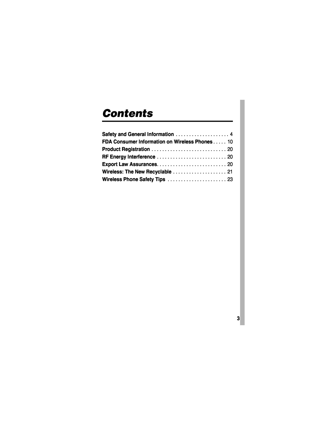 Motorola V555 manual Contents 