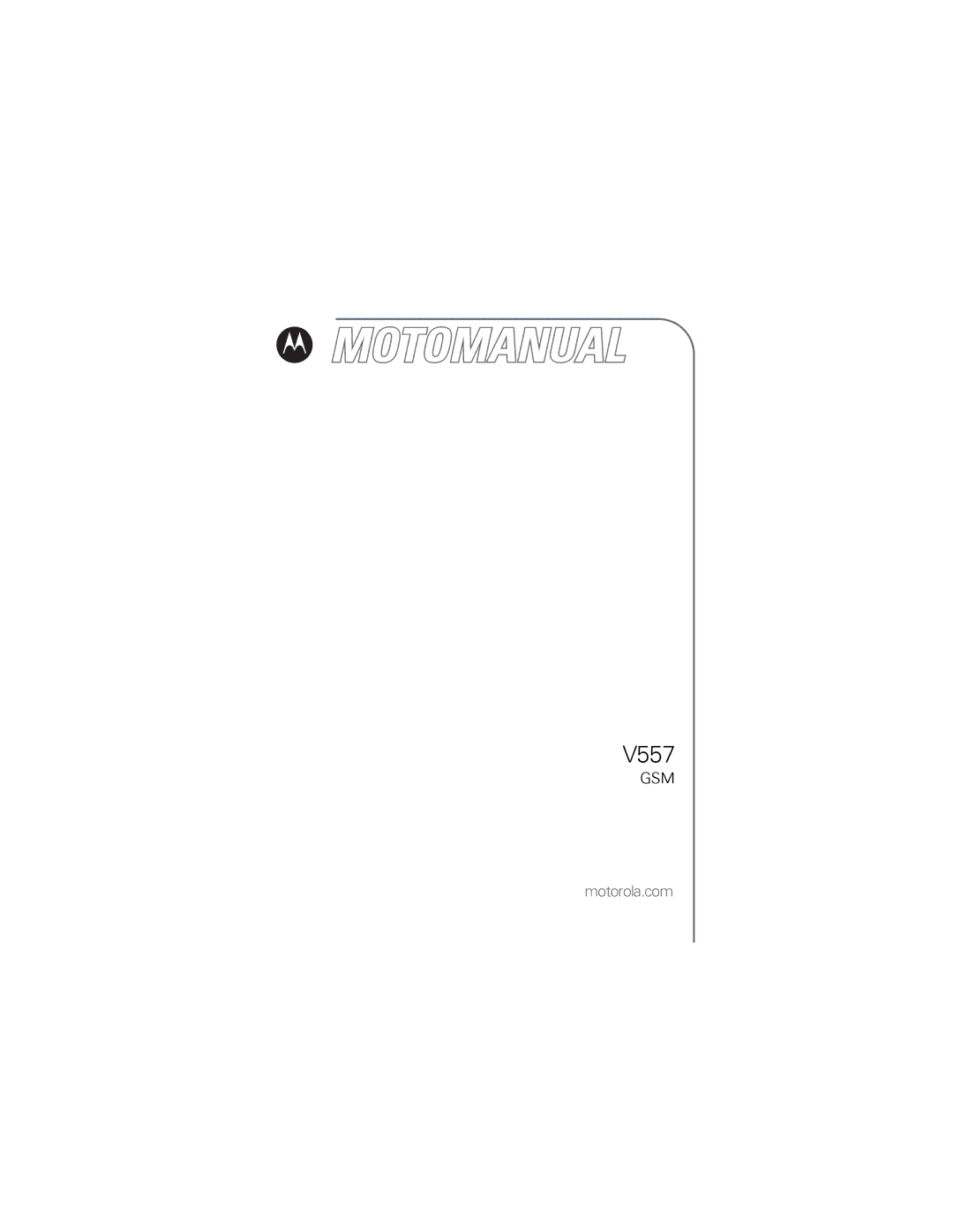 Motorola V557 manual 