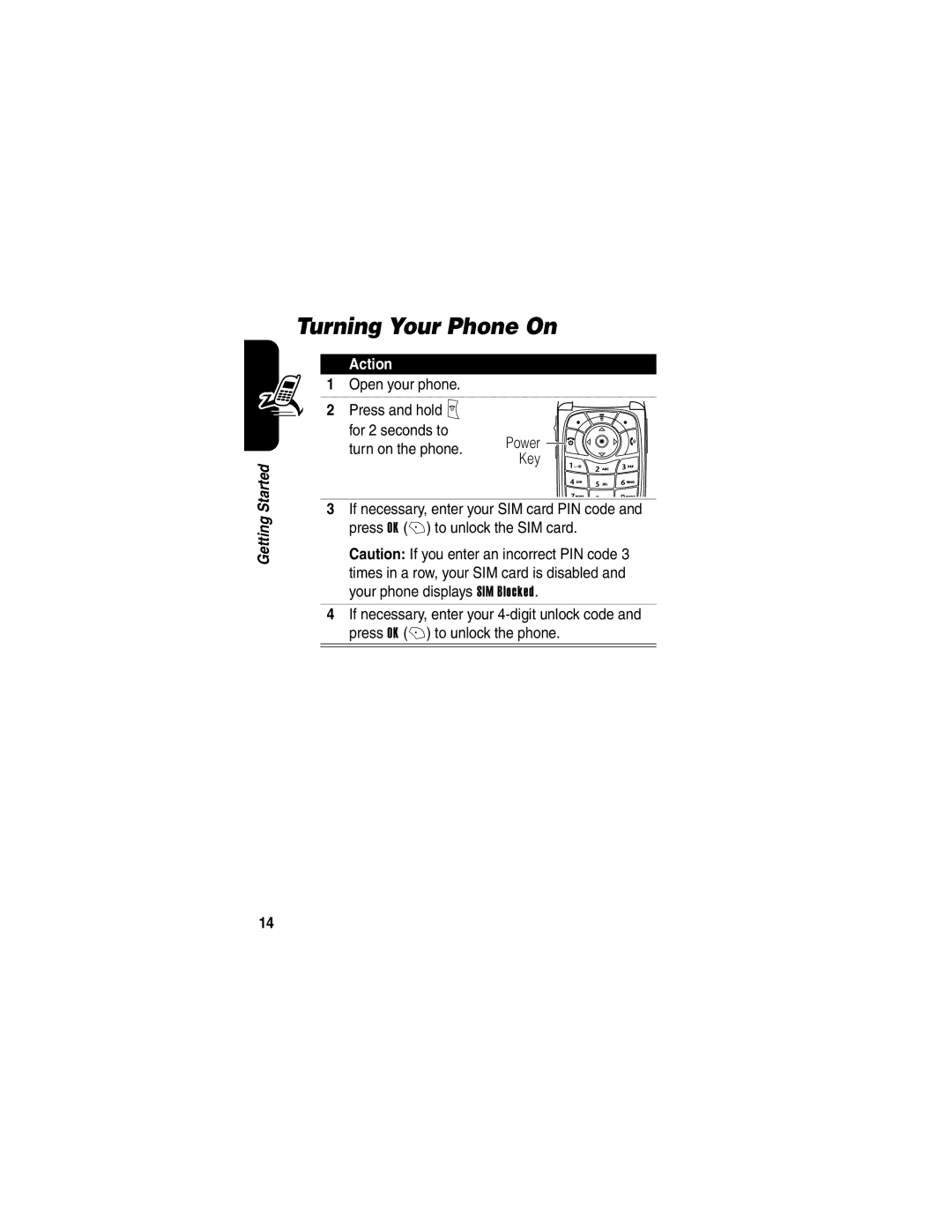 Motorola V600 manual Turning Your Phone On 