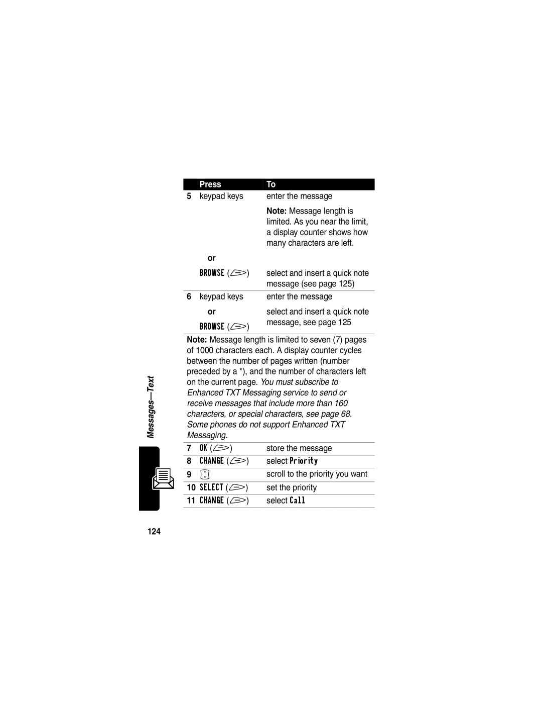 Motorola V60p manual 124 