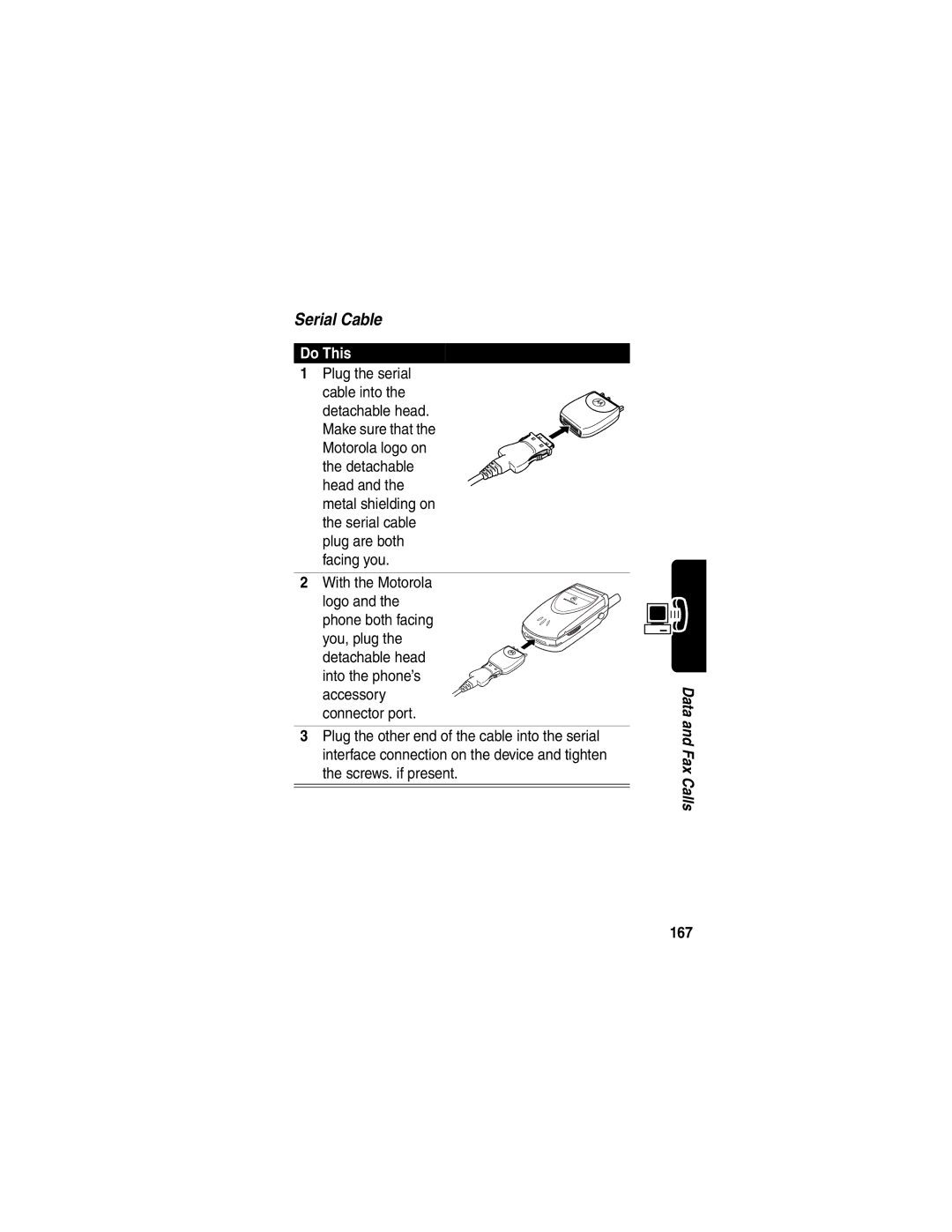 Motorola V60p manual With the Motorola, 167 