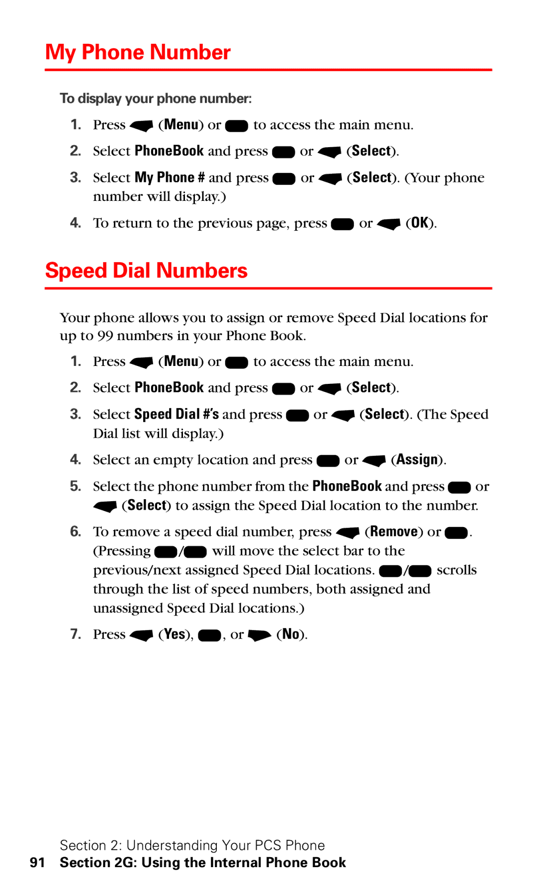 Motorola V60v manual My Phone Number, Speed Dial Numbers 