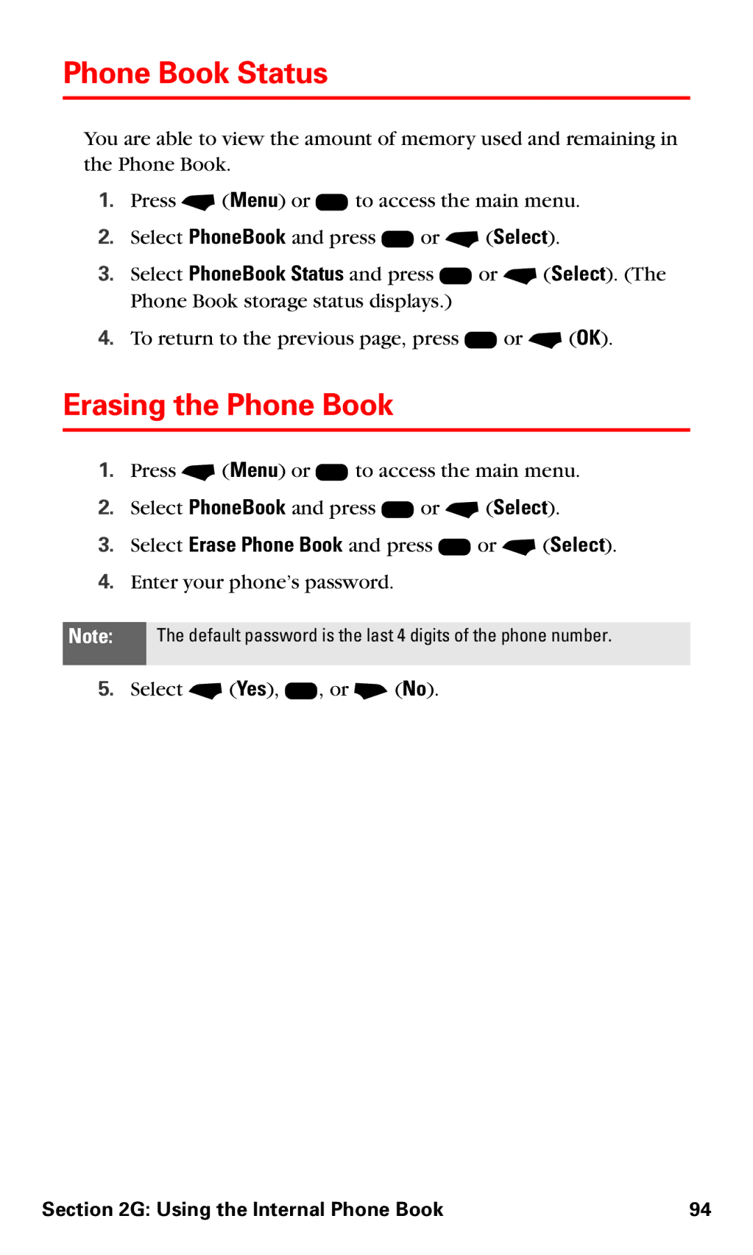 Motorola V60v manual Phone Book Status, Erasing the Phone Book 