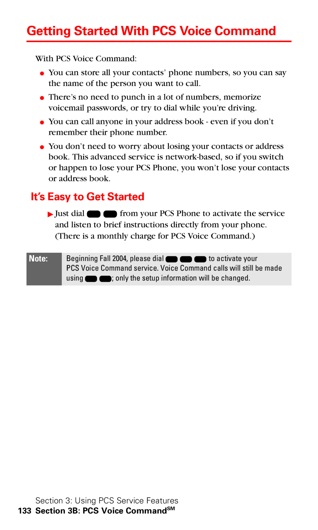 Motorola V60v manual Getting Started With PCS Voice Command, It’s Easy to Get Started, PCS Voice CommandSM 