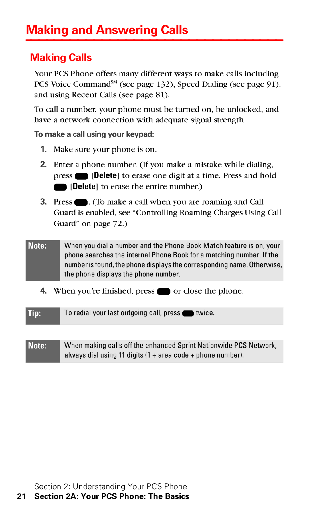 Motorola V60v manual Making and Answering Calls, Making Calls 