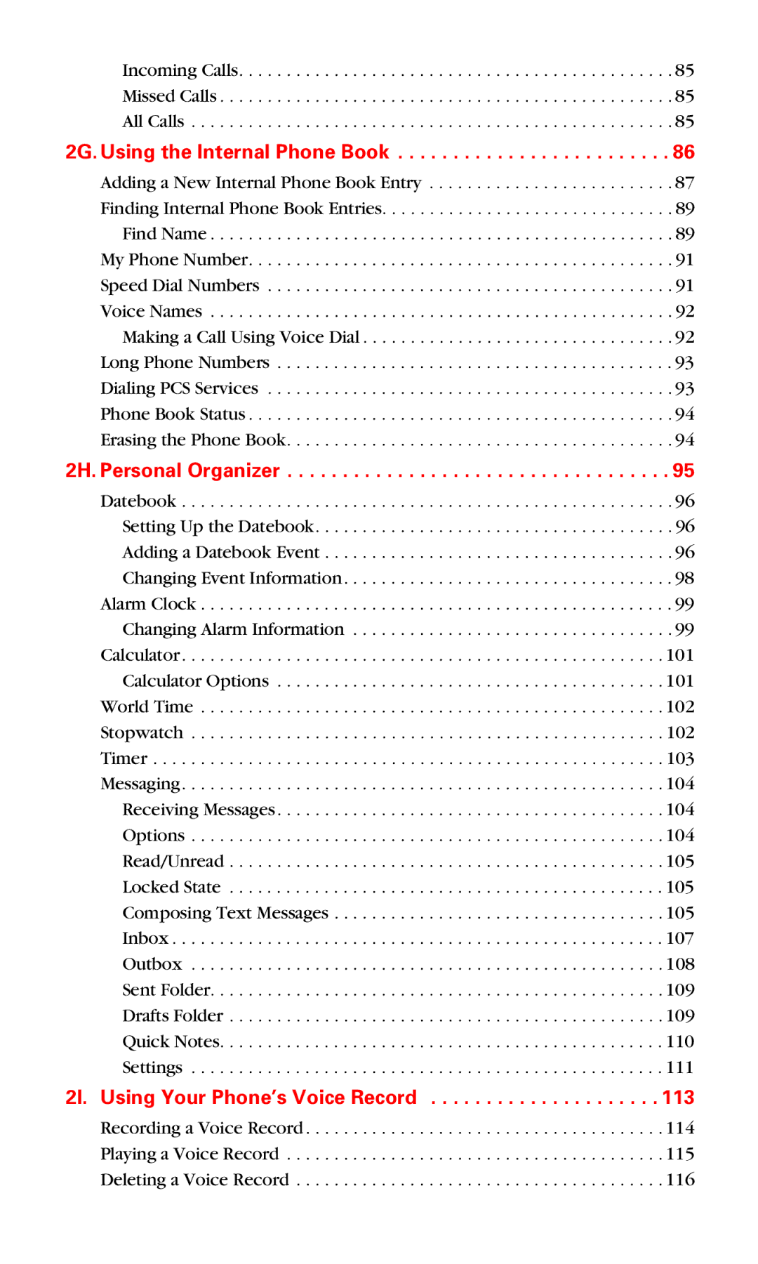 Motorola V60v manual 2I. Using Your Phone’s Voice Record 