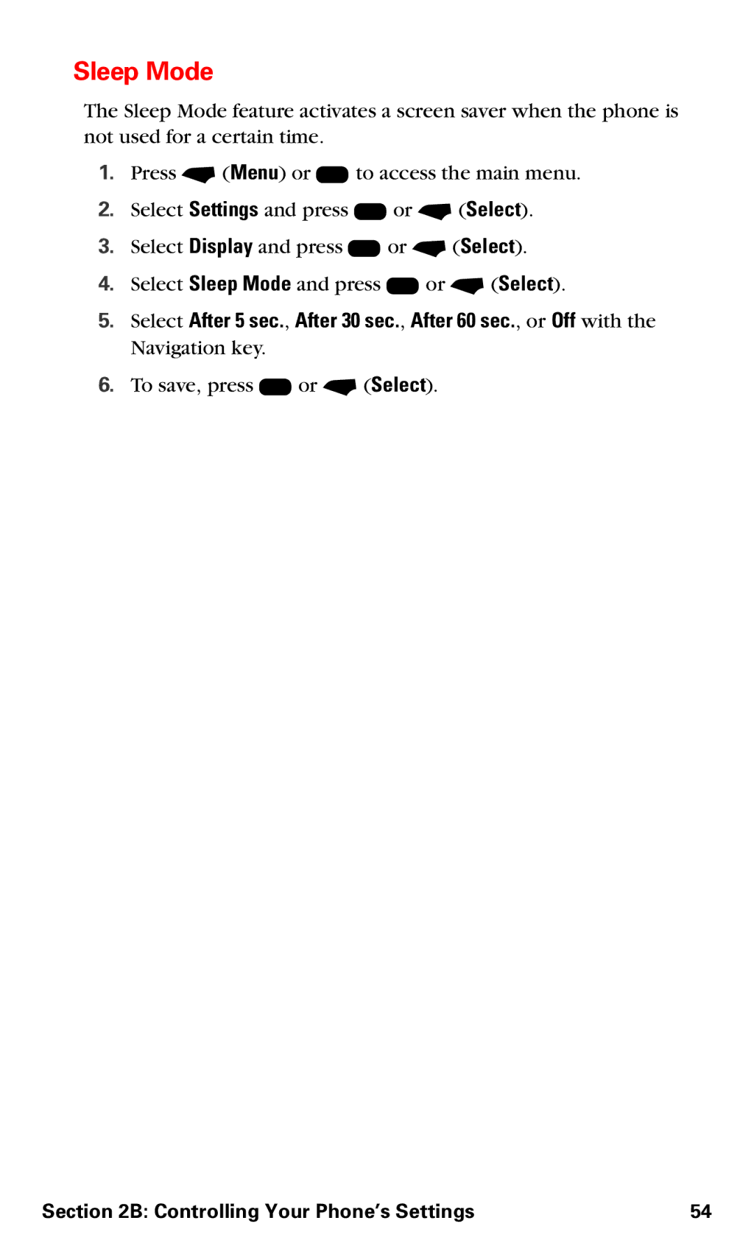 Motorola V60v manual Sleep Mode 