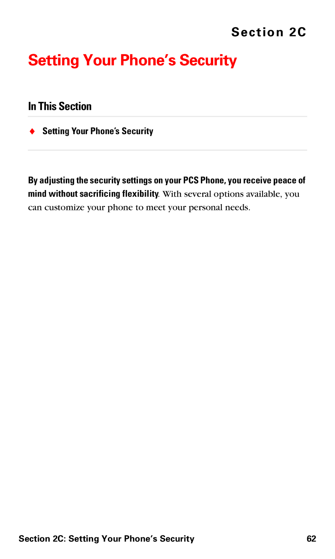 Motorola V60v manual Setting Your Phone’s Security 