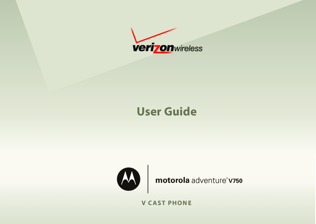 Motorola V750 manual User Guide 