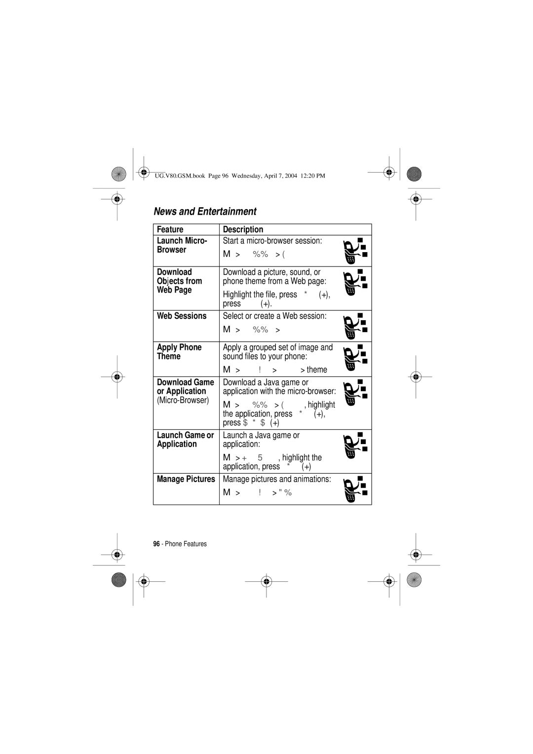 Motorola V80 manual News and Entertainment 