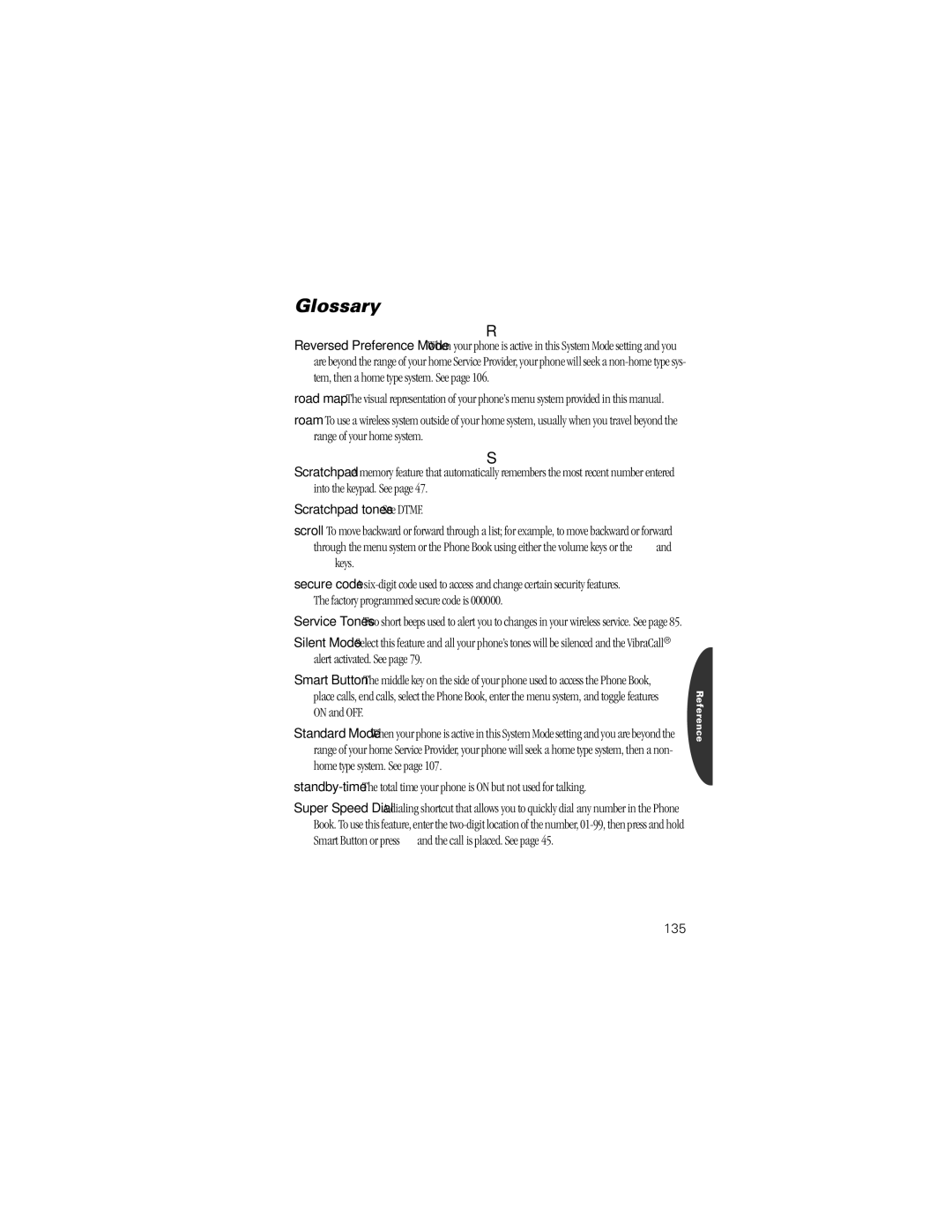 Motorola V8162 specifications Scratchpad tones See Dtmf, 135 