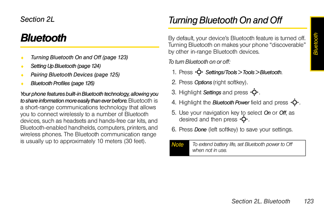 Motorola V950 manual Turning Bluetooth On and Off, By other in-range Bluetooth devices, To turn Bluetooth on or off 