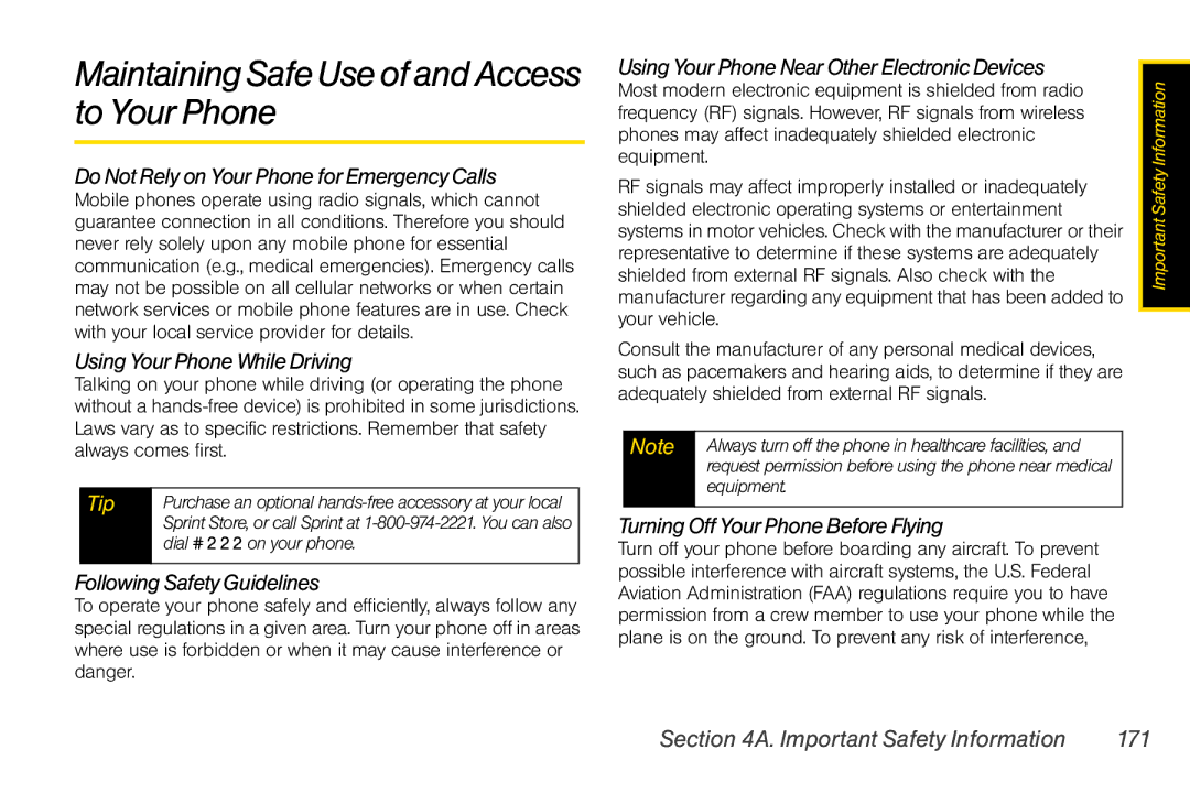 Motorola V950 MaintainingSafeUseofandAccess to Your Phone, Important Safety Information 171, Dial # 2 2 2 on your phone 