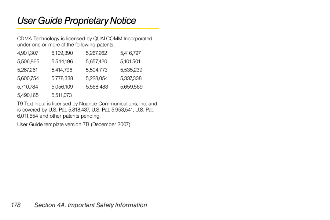 Motorola V950 manual User Guide Proprietary Notice 