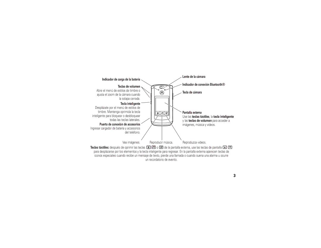 Motorola V9x manual Vea imágenes Reproducir música 