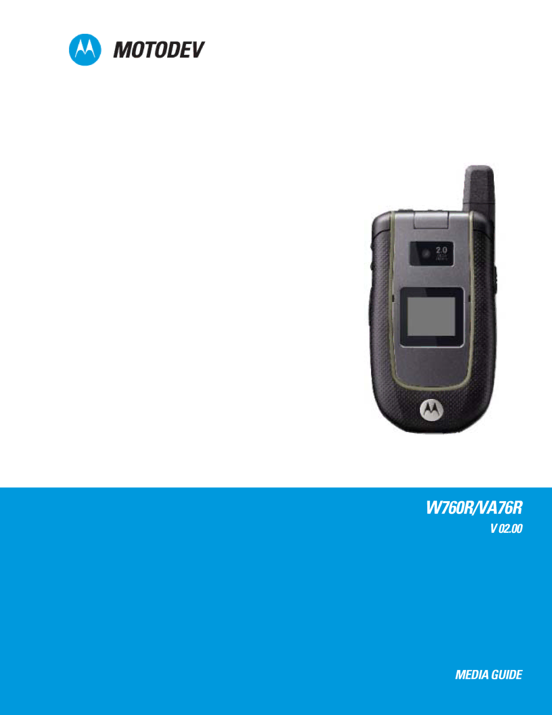 Motorola manual W760R/VA76R 