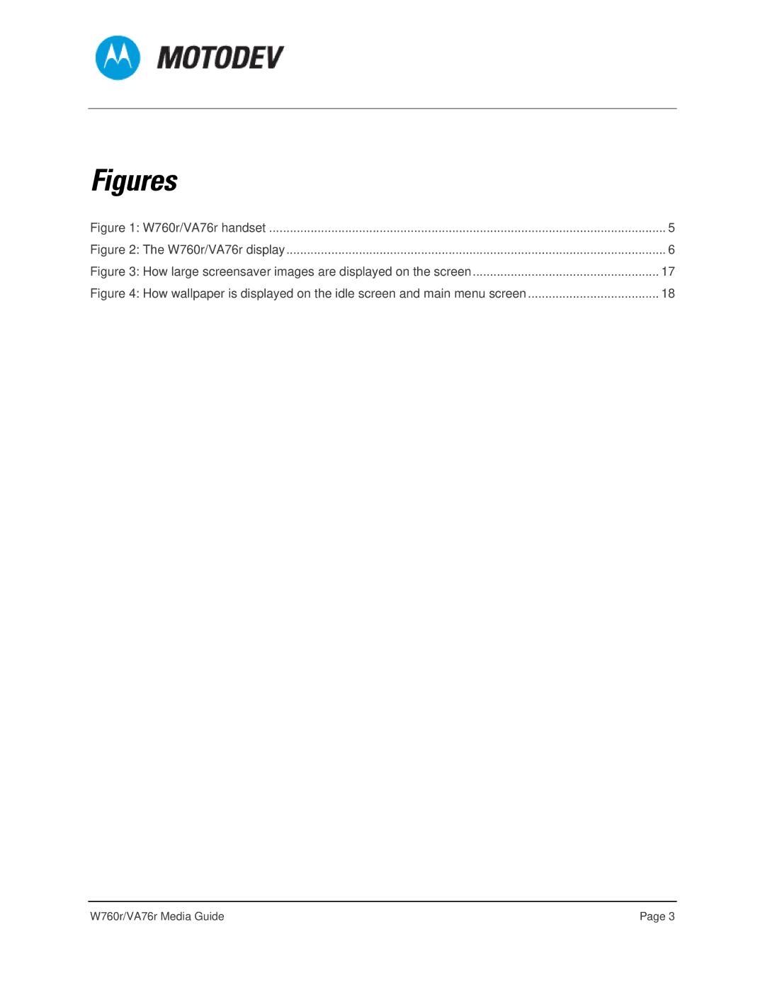 Motorola VA76R manual Figures 