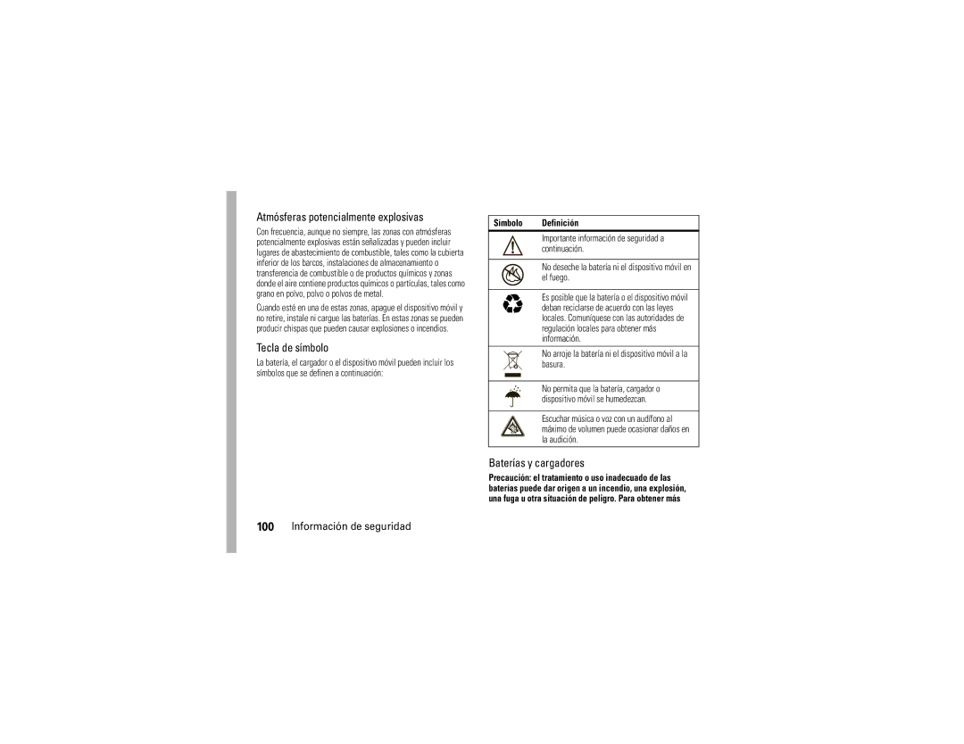 Motorola VA76R manual Continuación, El fuego, Regulación locales para obtener más, Información, Basura, La audición 