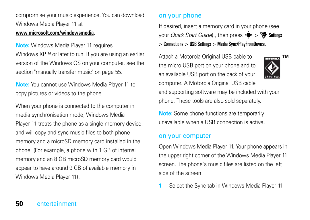 Motorola VE66 manual On your phone, On your computer 