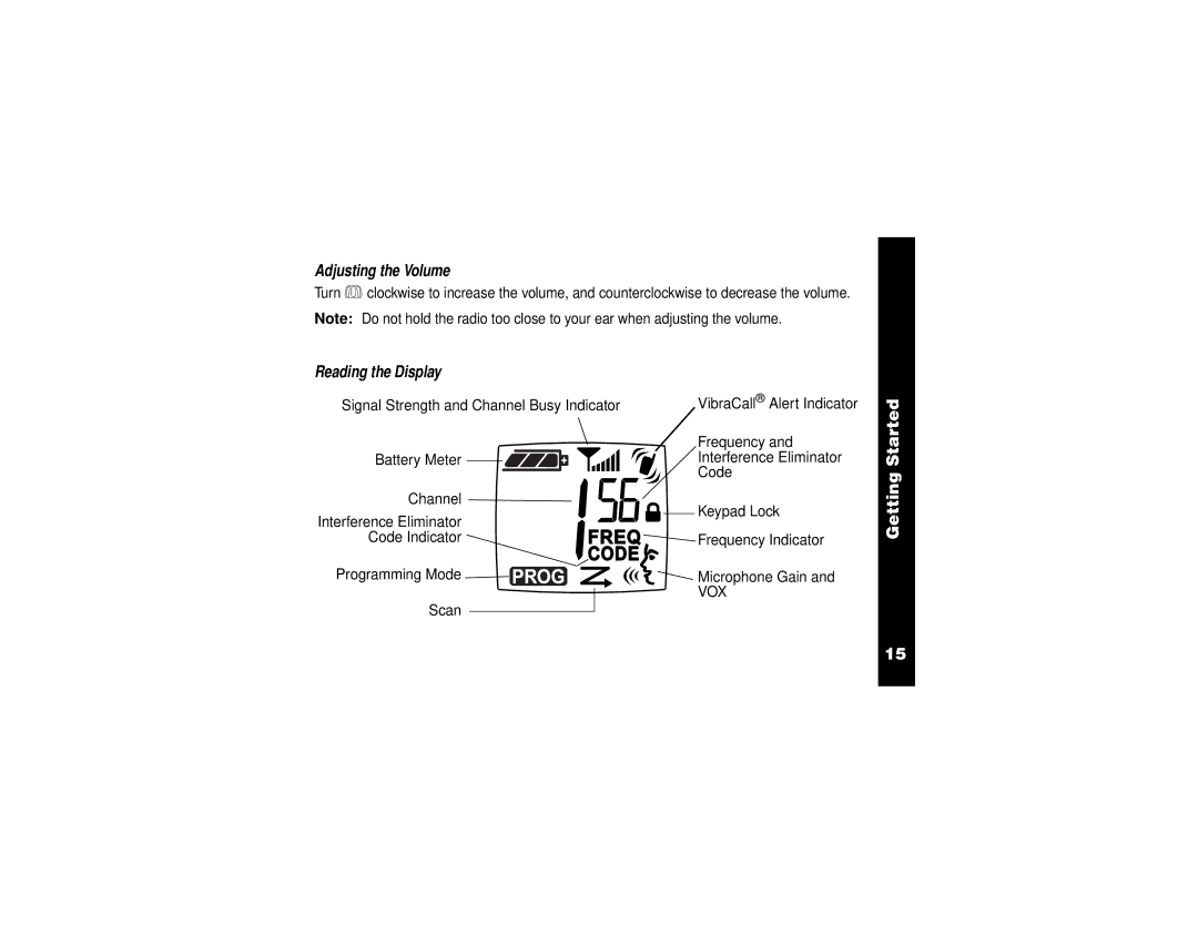 Motorola VL50 manual Vox 