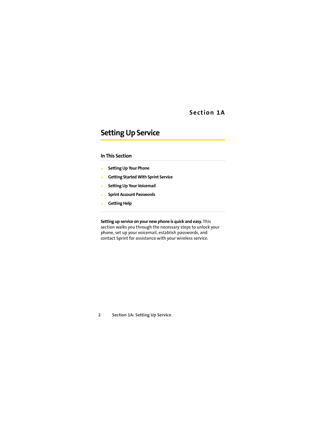 Motorola VM9 manual Setting Up Service, This Section 