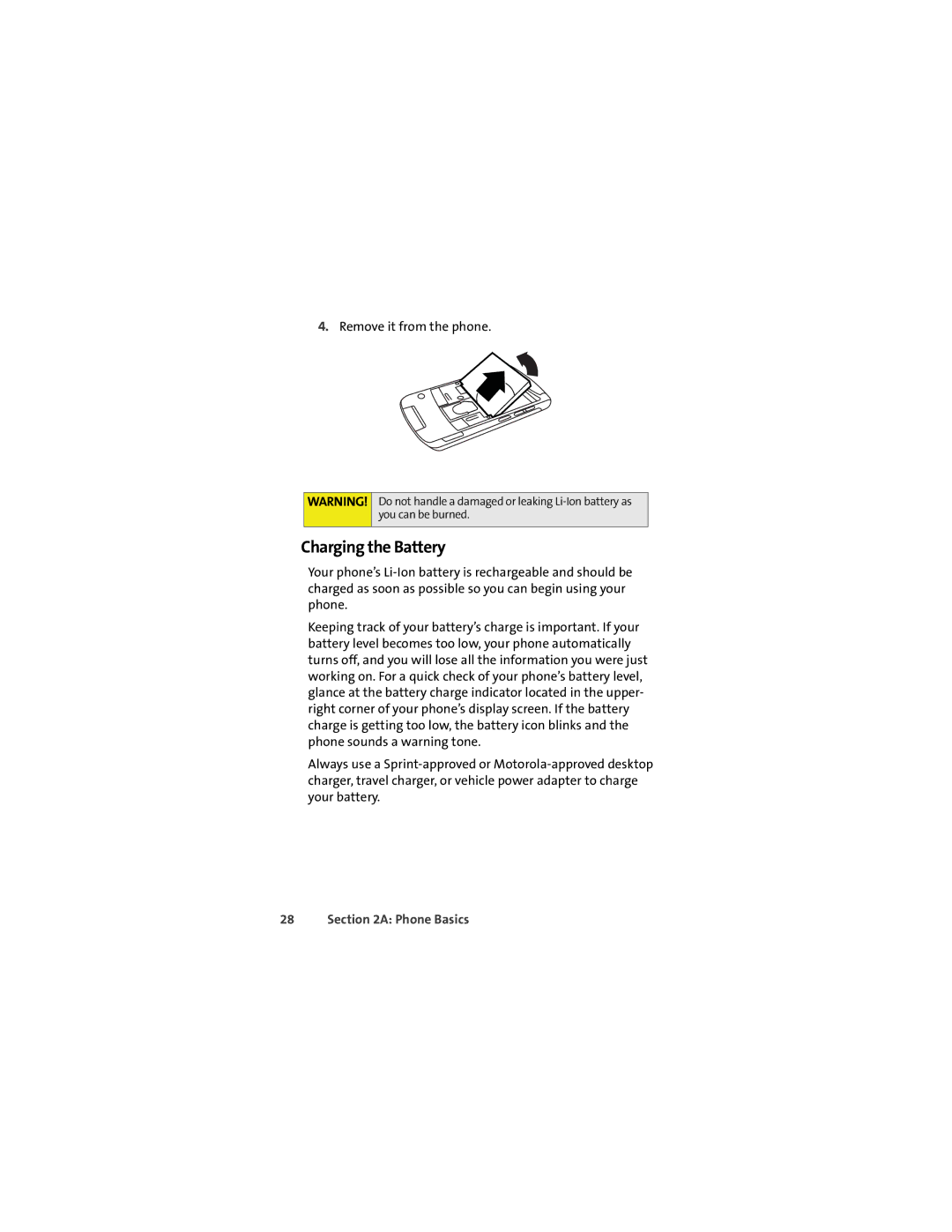 Motorola VM9 manual Charging the Battery 