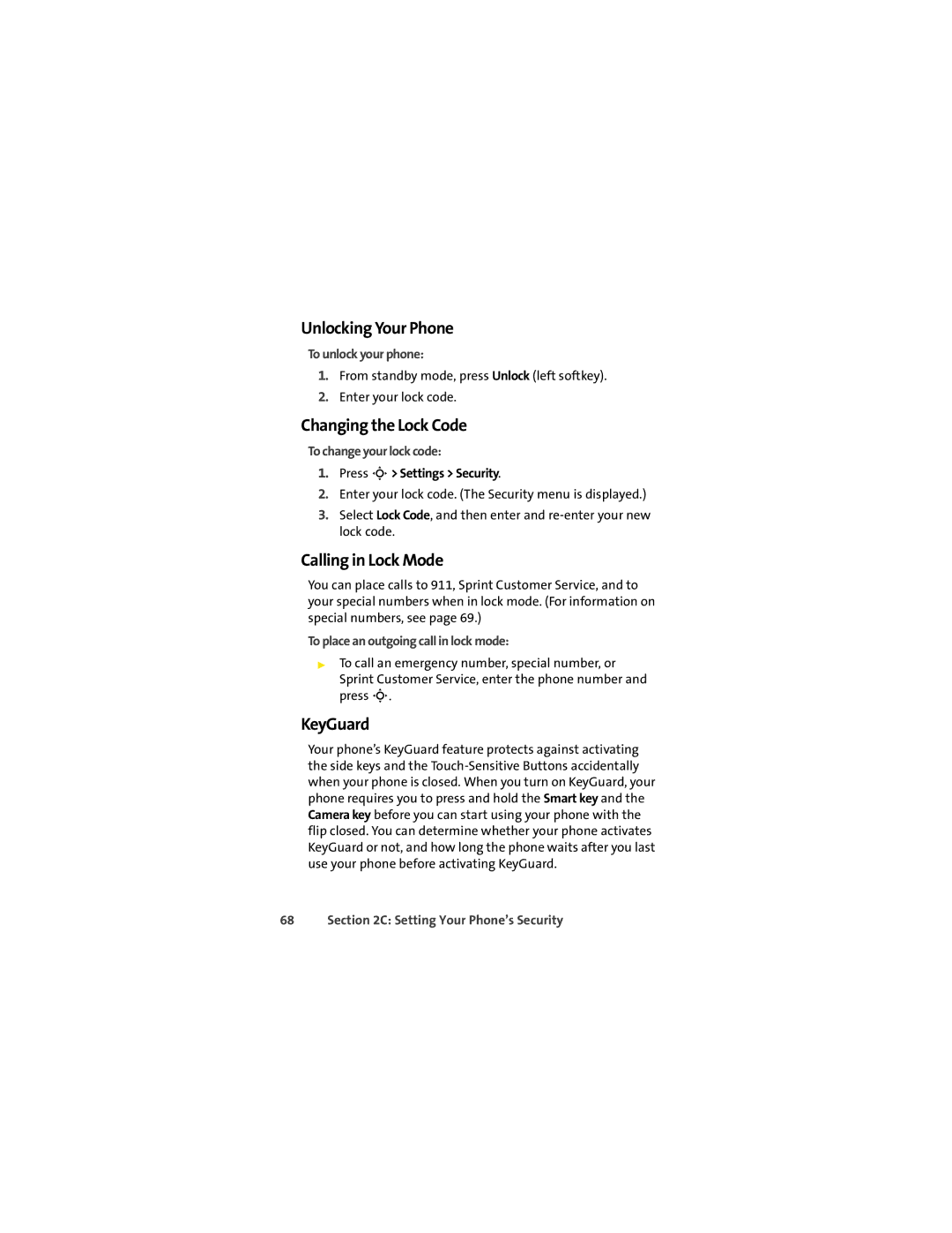 Motorola VM9 manual Changing the Lock Code, Calling in Lock Mode, KeyGuard 