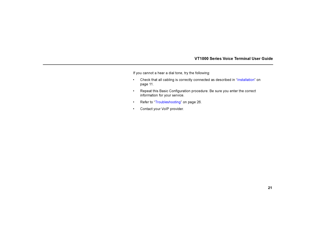 Motorola warranty VT1000 Series Voice Terminal User Guide 