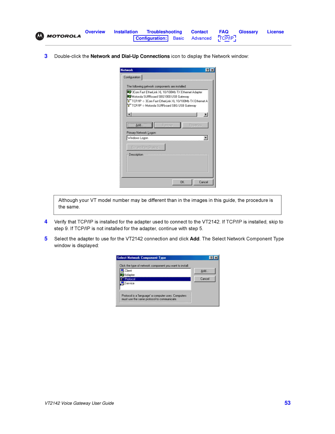 Motorola manual VT2142 Voice Gateway User Guide 