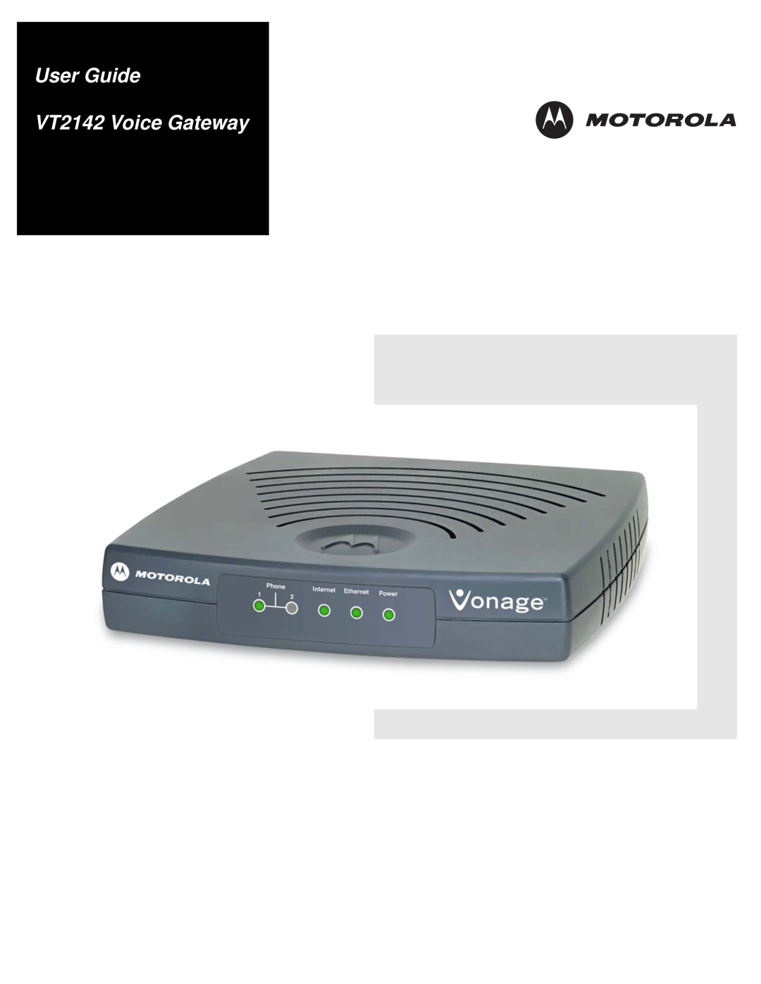 Motorola manual User Guide VT2142 Voice Gateway 