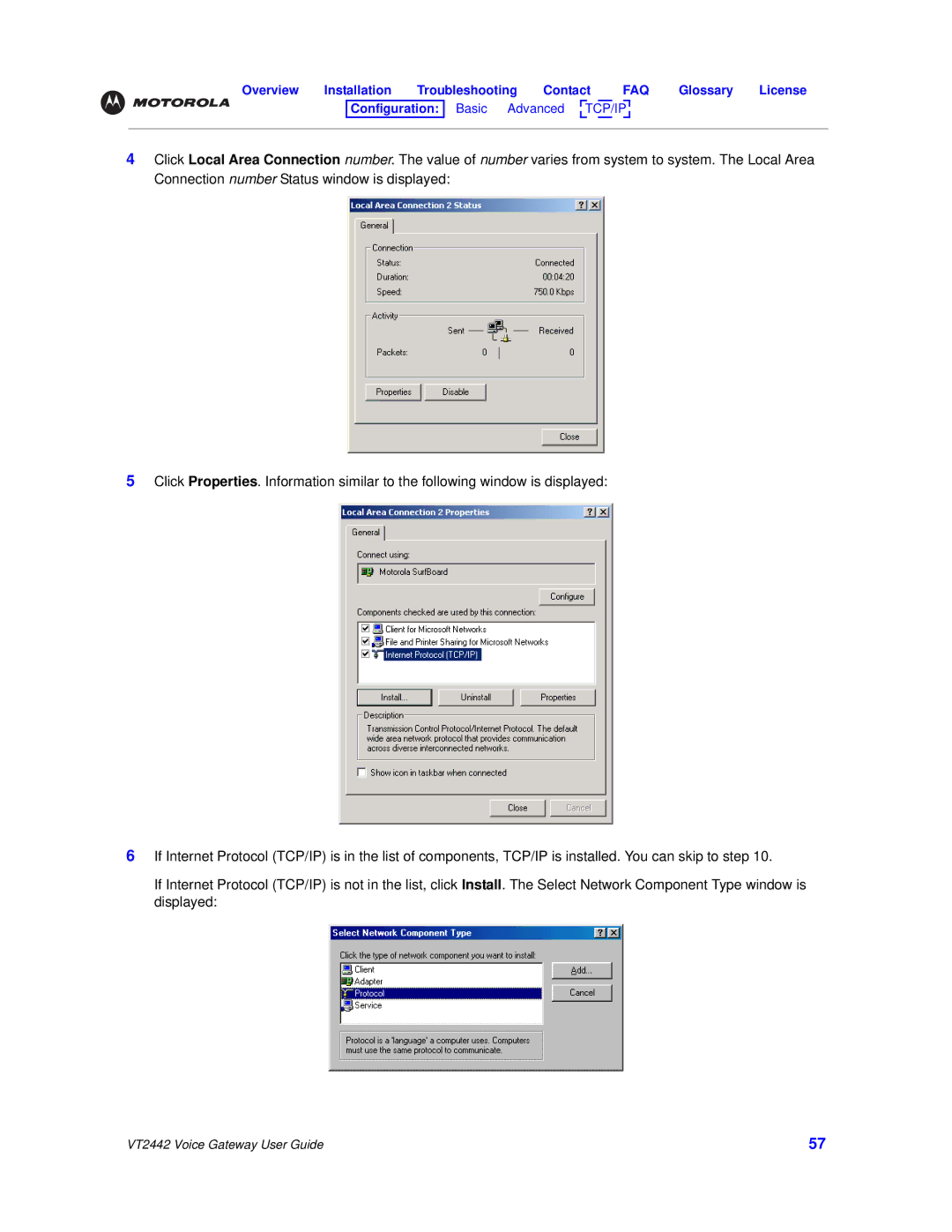 Motorola manual VT2442 Voice Gateway User Guide 