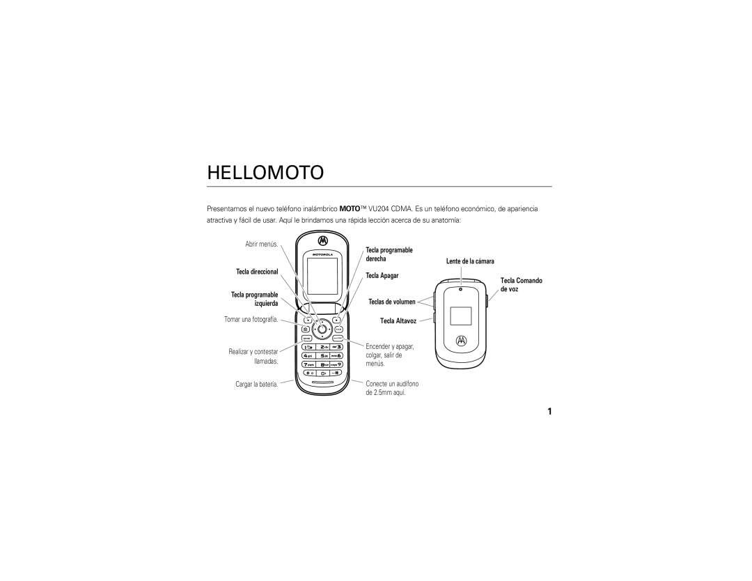 Motorola VU204 manual Tecla Comando 