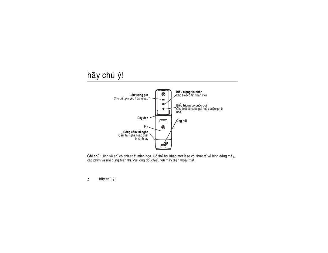 Motorola W355 manual Haõy chuù yù 